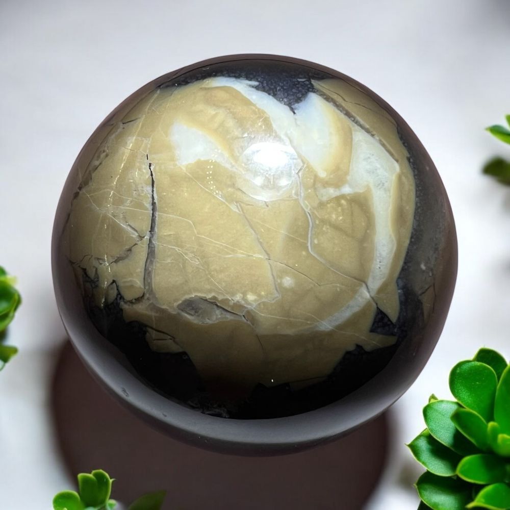 Volcano Agate Sphere‎ UV Reactive Imperfect